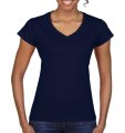 Goedkope Dames T-shirt V hals Gildan Softstyle 64V00L navy